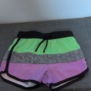 Little Bipsy Green and Purple Athletic Shorts